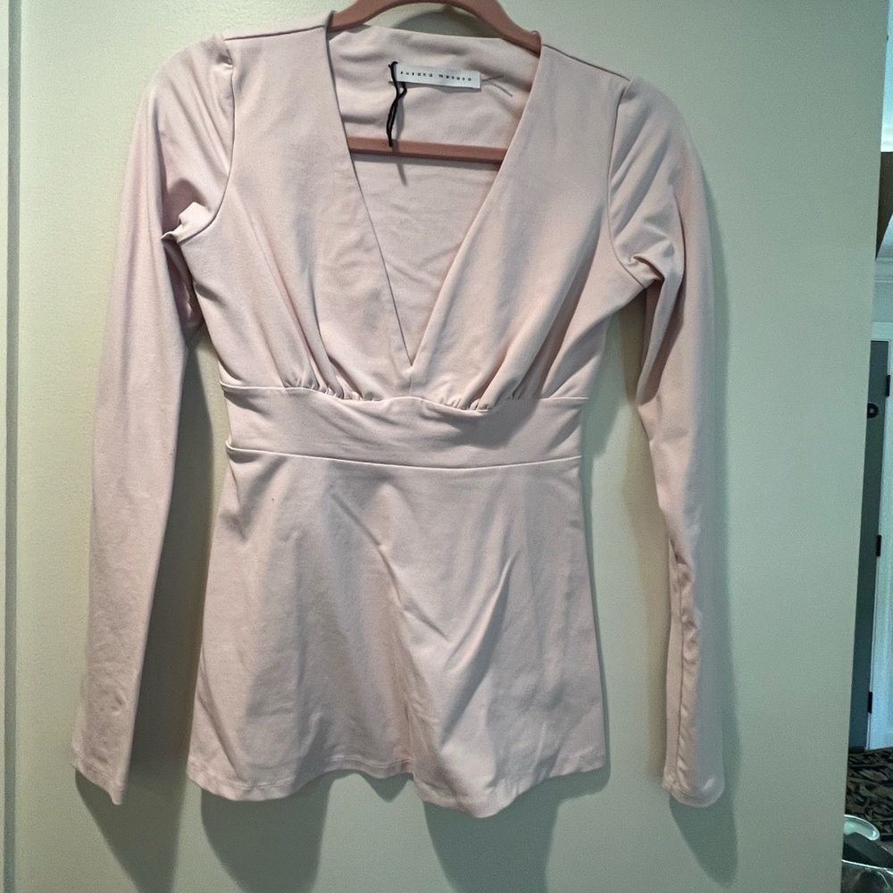 Susana Monaco long sleeve pink top